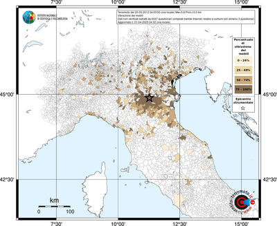 Mappa territorio comunale con almeno 3 questionari