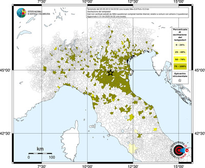 Mappa territorio comunale con almeno 3 questionari
