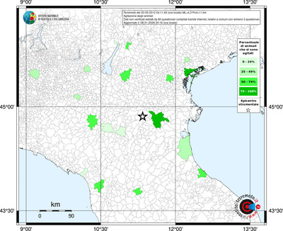 Mappa territorio comunale con almeno 3 questionari