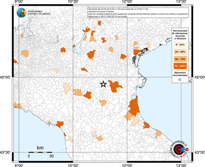 Mappa territorio comunale con almeno 3 questionari