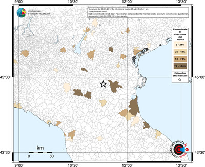 Mappa territorio comunale con almeno 3 questionari