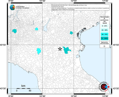 Mappa territorio comunale con almeno 3 questionari