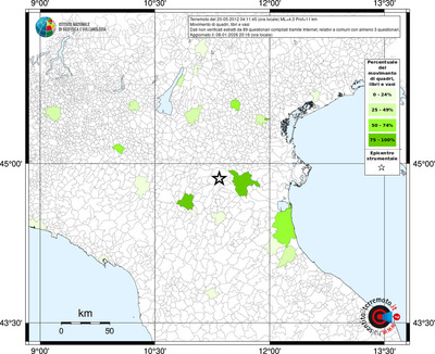 Mappa territorio comunale con almeno 3 questionari