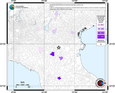 Mappa territorio comunale con almeno 3 questionari