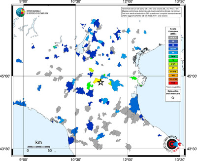 Mappa EMS - territori comuni