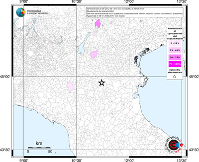 Mappa territorio comunale con almeno 3 questionari