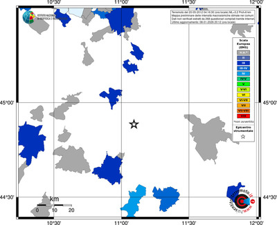 Mappa EMS - territori comuni