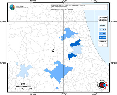 Mappa territorio comunale con almeno 3 questionari