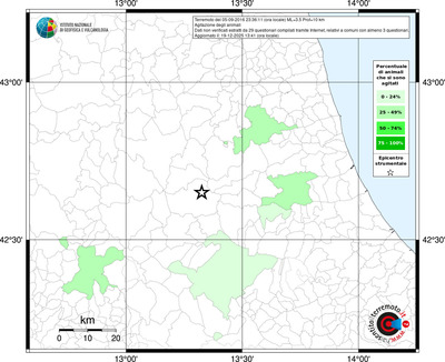Mappa territorio comunale con almeno 3 questionari