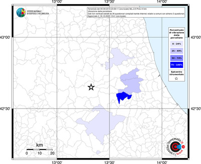 Mappa territorio comunale con almeno 3 questionari