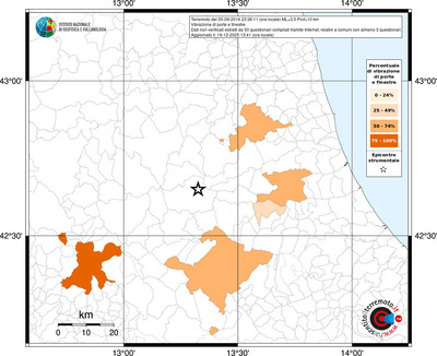 Mappa territorio comunale con almeno 3 questionari