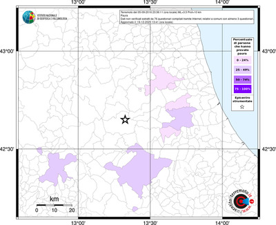 Mappa territorio comunale con almeno 3 questionari