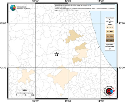 Mappa territorio comunale con almeno 3 questionari