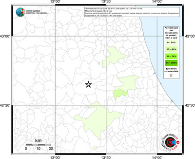 Mappa territorio comunale con almeno 3 questionari
