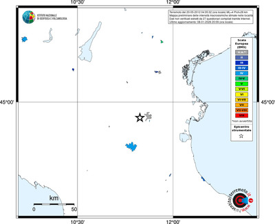 Mappa EMS - territori località