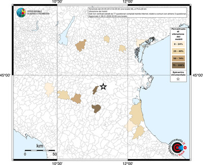 Mappa territorio comunale con almeno 3 questionari