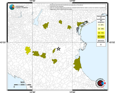 Mappa territorio comunale con almeno 3 questionari
