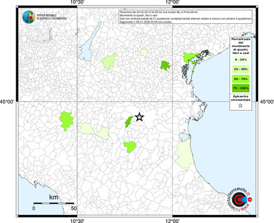 Mappa territorio comunale con almeno 3 questionari