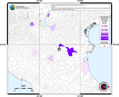 Mappa territorio comunale con almeno 3 questionari