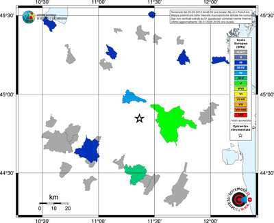 Mappa EMS - territori comuni