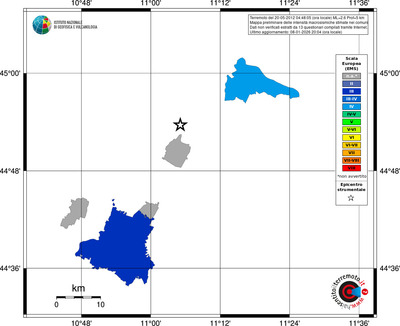 Mappa EMS - territori comuni