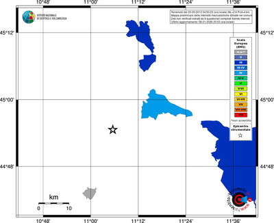 Mappa EMS - territori comuni