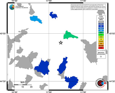 Mappa EMS - territori comuni