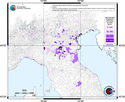 Mappa territorio comunale con almeno 3 questionari