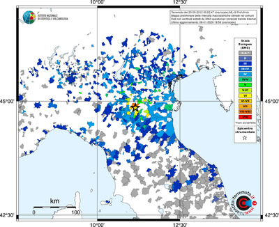 Mappa EMS - territori comuni