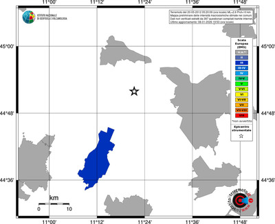 Mappa EMS - territori comuni