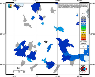 Mappa EMS - territori comuni