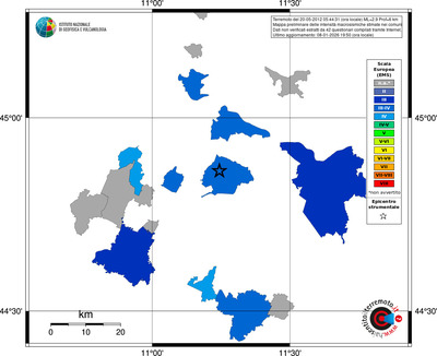 Mappa EMS - territori comuni