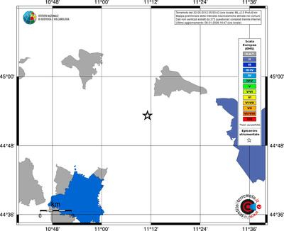 Mappa EMS - territori comuni