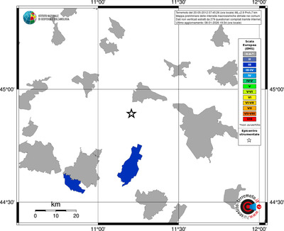 Mappa EMS - territori comuni