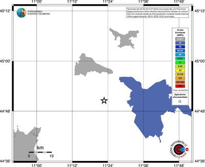 Mappa EMS - territori comuni