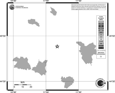 Mappa EMS - territori comuni