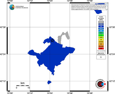 Mappa EMS - territori comuni
