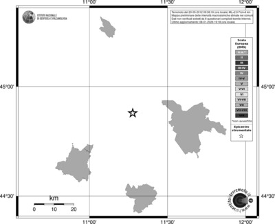 Mappa EMS - territori comuni