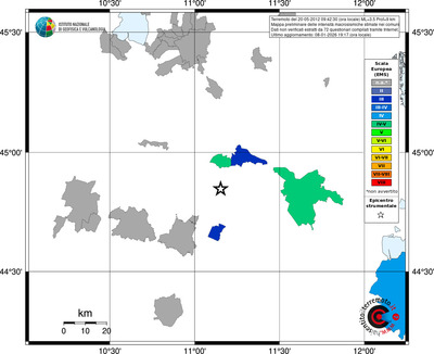Mappa EMS - territori comuni