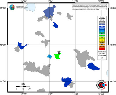 Mappa EMS - territori comuni