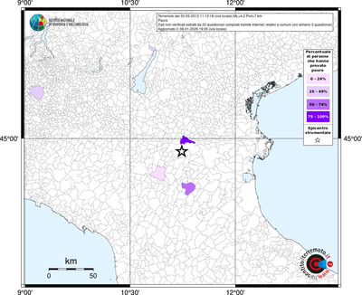 Mappa territorio comunale con almeno 3 questionari