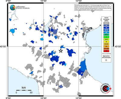 Mappa EMS - territori comuni