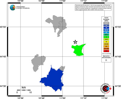 Mappa EMS - territori comuni