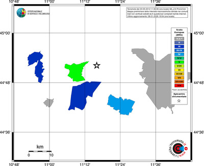 Mappa EMS - territori comuni
