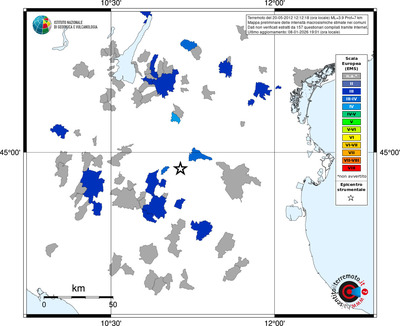 Mappa EMS - territori comuni