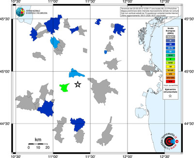Mappa EMS - territori comuni