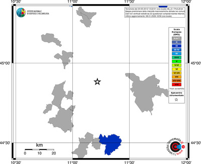 Mappa EMS - territori comuni