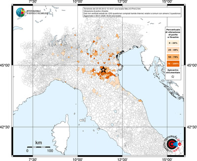 Mappa territorio comunale con almeno 3 questionari