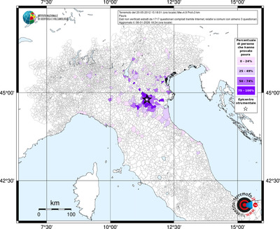 Mappa territorio comunale con almeno 3 questionari