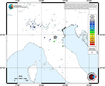 Mappa EMS - territori località
